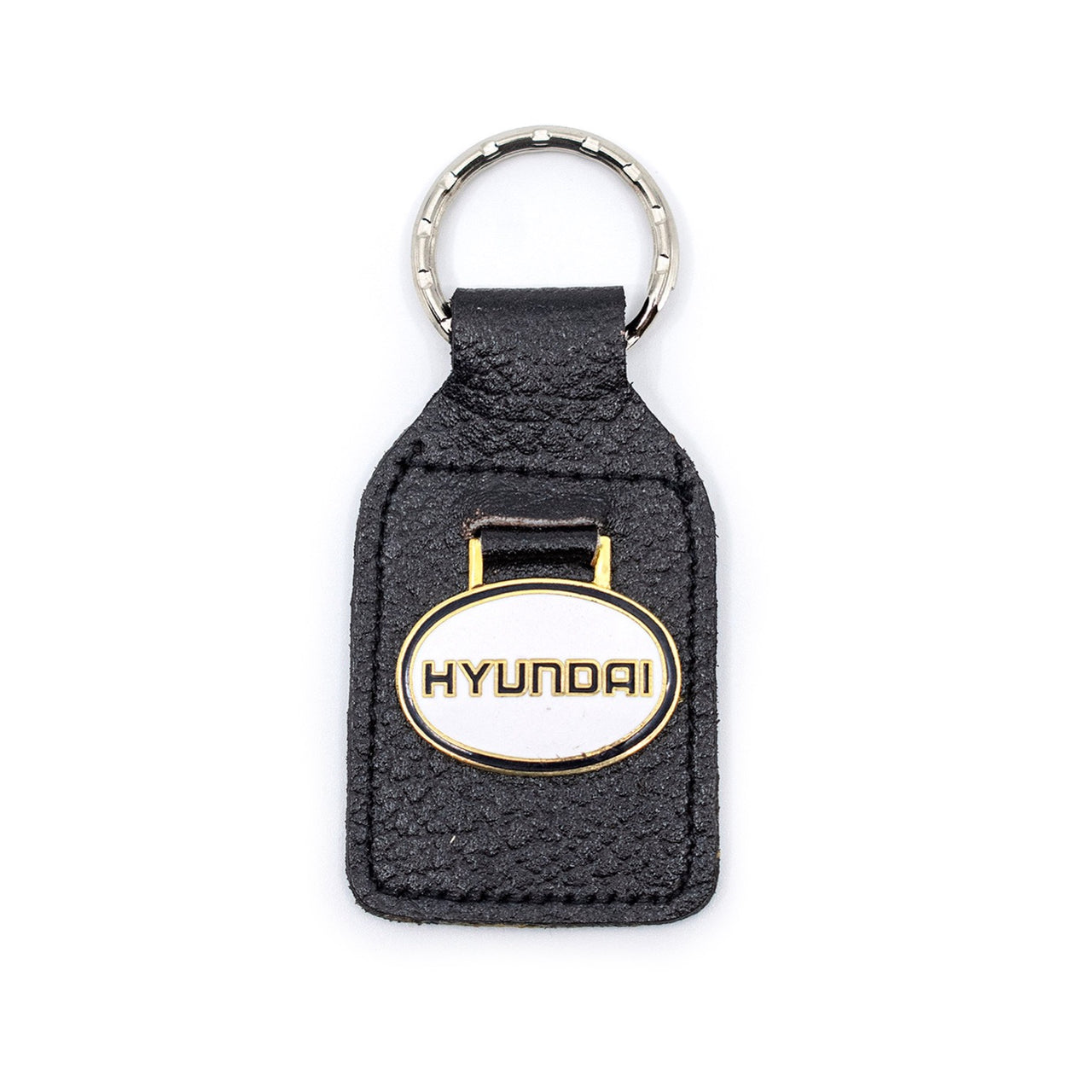 Hyundai Vintage Logo Leather Fob